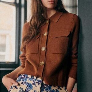 Sezane Betty Cardigan (Hazelnut)